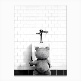 Ted Movie Bathroom Teddy Bear Canvas Print