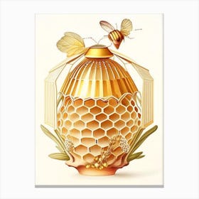 Nectar Honey 3 Beehive Vintage Canvas Print