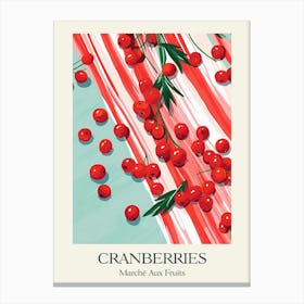 Marche Aux Fruits Cranberries Fruit Summer Illustration 3 Canvas Print