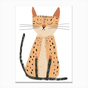 Savannah Cat Clipart Illustration 1 Canvas Print