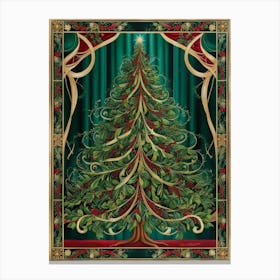 Christmas Tree 33 Style William Morris Canvas Print