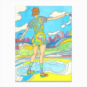 Psychedelic Girl Canvas Print