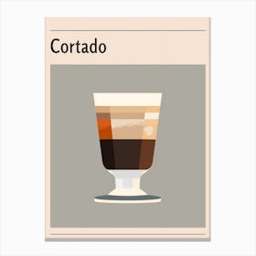 Cortado Midcentury Modern Poster Canvas Print