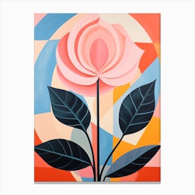 Rose 10 Hilma Af Klint Inspired Pastel Flower Painting Canvas Print