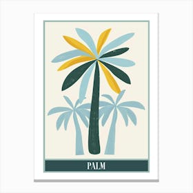 Palm Tree Flat Illustration 2 Poster Canvas Print