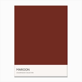 Maroon Colour Block Poster Canvas Print