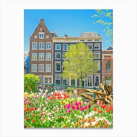 Flowers In Amsterdam, Holland Canvas Print