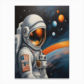 Astronaut In Space Canvas Print