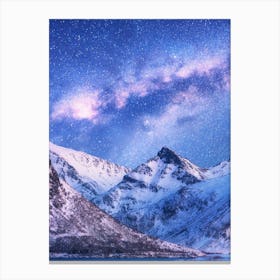Night Sky In Norway Canvas Print