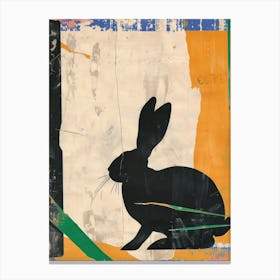 Rabbit 3 Cut Out Collage Canvas Print