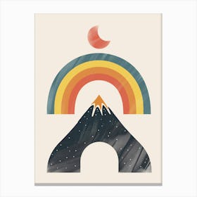 Mountain And Moon Canvas Print