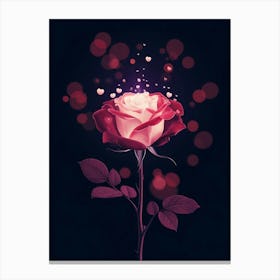 Valentine'S Day Rose Canvas Print