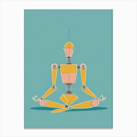 Robot Meditation Canvas Print