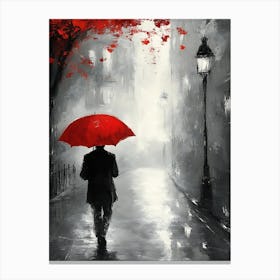 Man In The Rain 7 Canvas Print