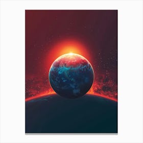 Earth In Space Canvas Print