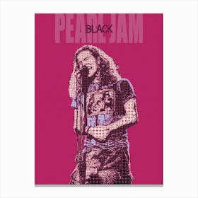 Black Pearl Jam Eddie Vedder Canvas Print