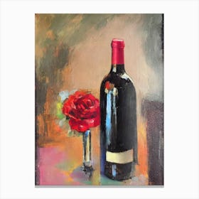 Tempranillo Rosé 1 Oil Painting Cocktail Poster Canvas Print