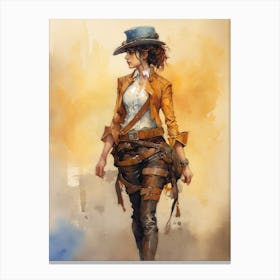 Steampunk Cowgirl 8 Canvas Print