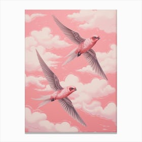Vintage Japanese Inspired Bird Print Swallow 1 Canvas Print