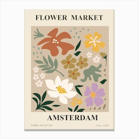 Flower Market Amsterdan Canvas Print