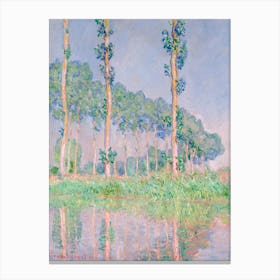 Poplars, Pink Effect (1891), Claude Monet Canvas Print