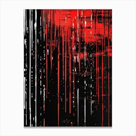 Abstract Black And Red Painting Canvas Print