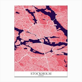 Stockholm Pink Purple Canvas Print