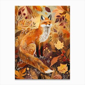 Solitary Fox In The Autumn 7 Canvas Print