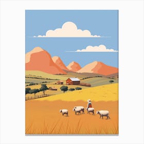 Lesotho Travel Illustration Canvas Print