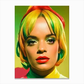 Lily Allen 2 Colourful Pop Art Canvas Print