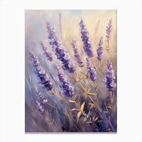 Watercolor Lavender Flowers Canvas Print