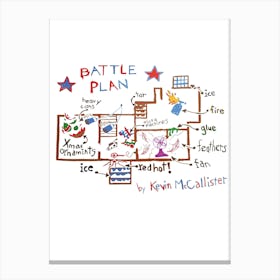 Battle Plan Kevin Mccallister Canvas Print