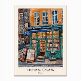 Bergen Book Nook Bookshop 2 Poster Canvas Print