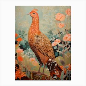 Grouse 2 Detailed Bird Painting Canvas Print