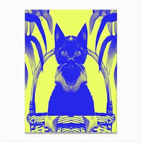 Cats Meow Yellow 2 Canvas Print