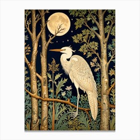 William Morris Heron In The Woods 3 Canvas Print