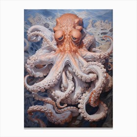Day Octopus Realistic Illustration 19 Canvas Print