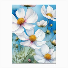 White Cosmos 1 Canvas Print