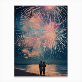 Cosmic fireworks Canvas Print