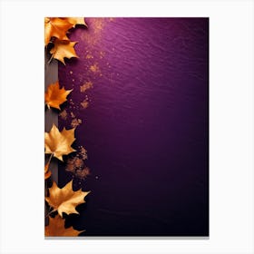 A Gradient Canvas Displaying A Purplish Pink To Gold Splash Against A Lavish Autumn Themed Backgroun (6) Canvas Print