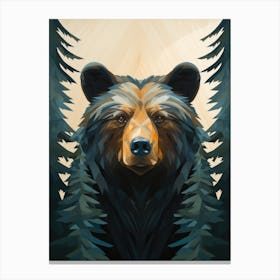 Bears In The Woods 1 Canvas Print