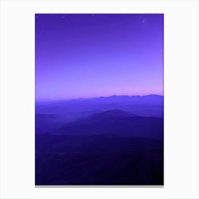 Purple Night Sky 2 Canvas Print