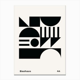 Geometric Bauhaus Poster B&W 44 Canvas Print