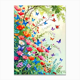 Butterfly Garden 3 Canvas Print