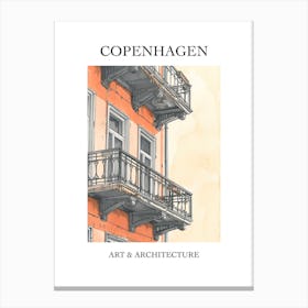 Copenhagen Travel And Architecture Poster 2 Canvas Print