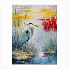 Blue Heron Canvas Print