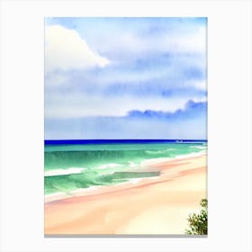 Casuarina Beach 3, Australia Watercolour Canvas Print