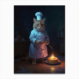 Chef Cat 6 Canvas Print