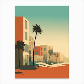 Pismo Beach California Mediterranean Style Illustration 2 Canvas Print