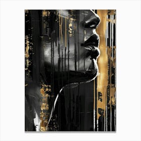 Gold And Black 67 Canvas Print